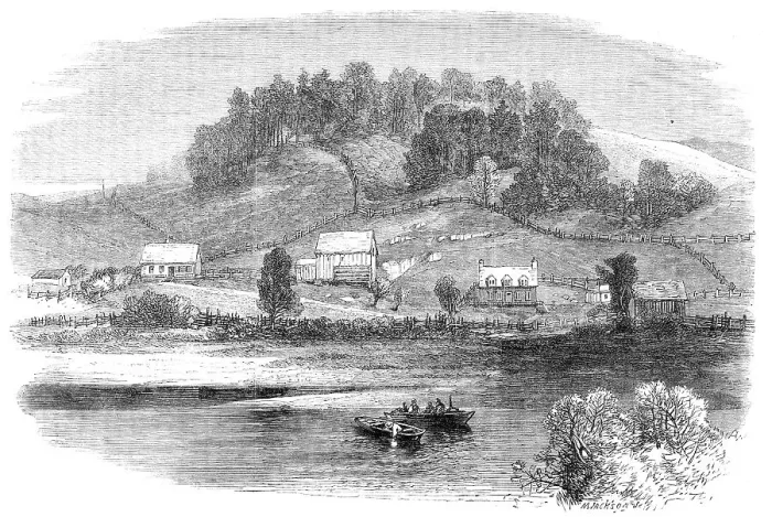 Framed Print : The Chaudière Gold-Fields, Canada: the gold-diggers dwellings, 1864. F Creator: Unknown Framed Print : The Chaudière Gold-Fields, Canada: the gold-diggers dwellings, 1864. F Creator: Unknown