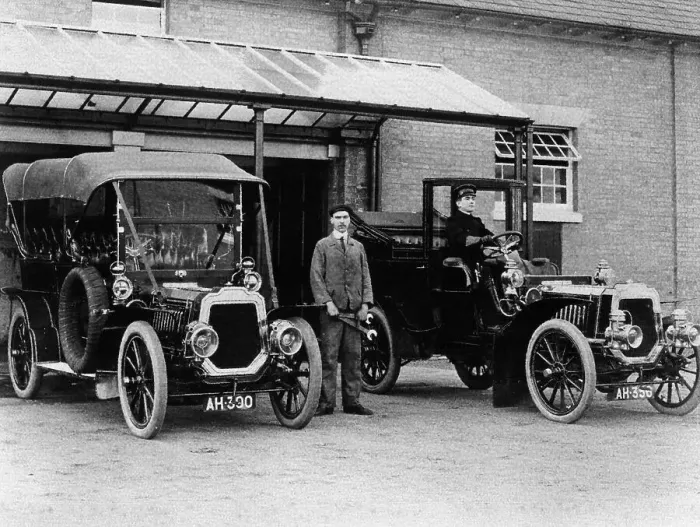 Framed Print : Chauffeurs with their convertible cars Framed Print : Chauffeurs with their convertible cars