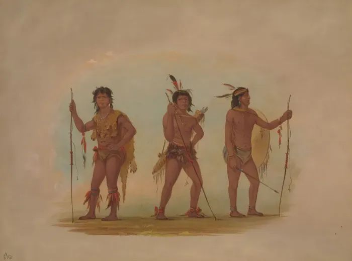 Framed Print : Three Chaymas Men, 1854 / 1869. Creator: George Catlin Framed Print : Three Chaymas Men, 1854 / 1869. Creator: George Catlin