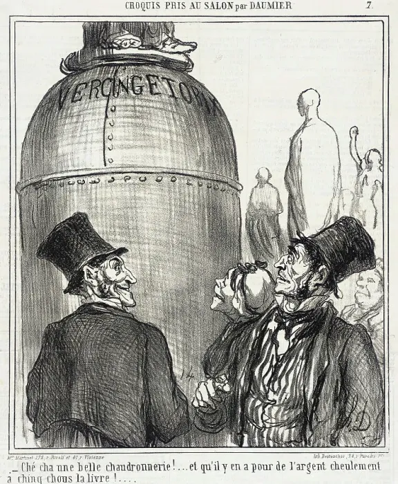 Framed Print : Ché cha une belle chaudronnerie!... 1865. Creator: Honore Daumier Framed Print : Ché cha une belle chaudronnerie!... 1865. Creator: Honore Daumier