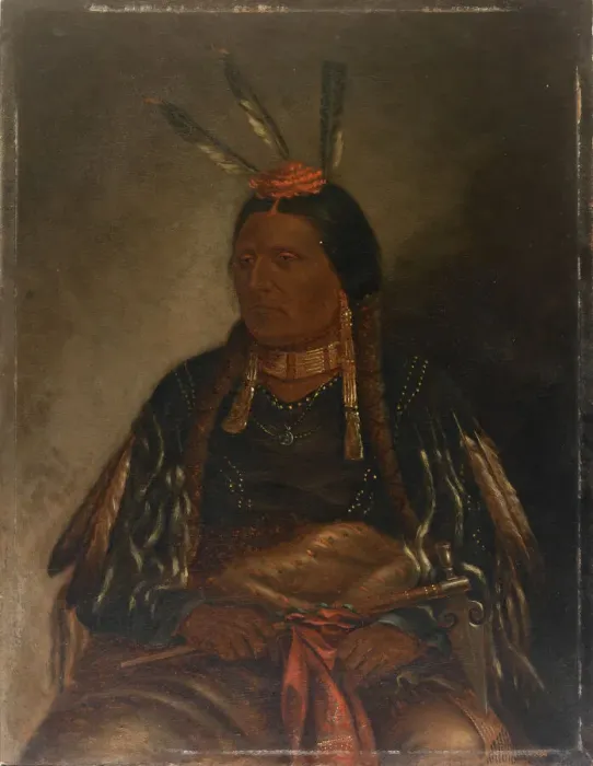 Framed Print : Che-tan-ce-ta (Yellow Hawk), ca. 1887. Creator: Antonio Zeno Shindler Framed Print : Che-tan-ce-ta (Yellow Hawk), ca. 1887. Creator: Antonio Zeno Shindler