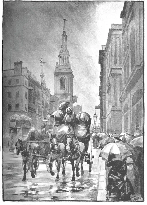 Framed Print : Cheapside - A Rainy Day, 1891. Creator: William Luker. Cheapside - A Rainy Day, 1891. Creator: William Luker Framed Print : Cheapside - A Rainy Day, 1891. Creator: William Luker. Cheapside - A Rainy Day, 1891. Creator: William Luker