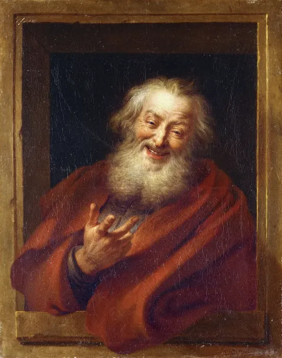 Framed Print : The Cheerful Democritus, 18th century. Artist: Coypel, Antoine (1661-1722) Framed Print : The Cheerful Democritus, 18th century. Artist: Coypel, Antoine (1661-1722)