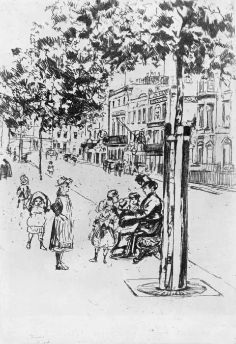 Framed Print : Chelsea Children, 1913. Artist: Theodore Roussel Framed Print : Chelsea Children, 1913. Artist: Theodore Roussel