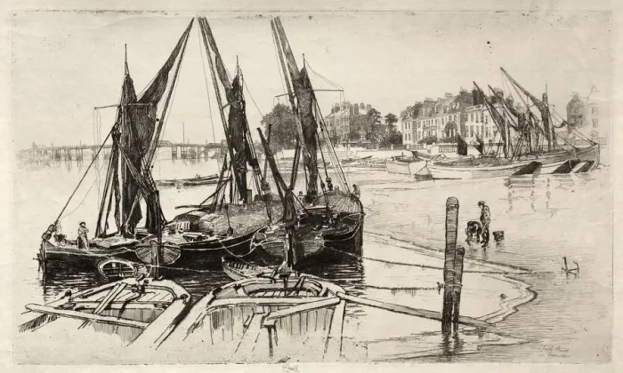 Framed Print : Chelsea, No. 1, 1886. Creator: Joseph Pennell (American, 1857-1926) Framed Print : Chelsea, No. 1, 1886. Creator: Joseph Pennell (American, 1857-1926)
