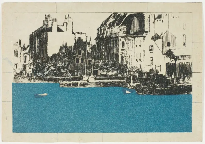 Framed Print : Chelsea Palaces (Color Version), 1890-97. Creator: Theodore Roussel Framed Print : Chelsea Palaces (Color Version), 1890-97. Creator: Theodore Roussel