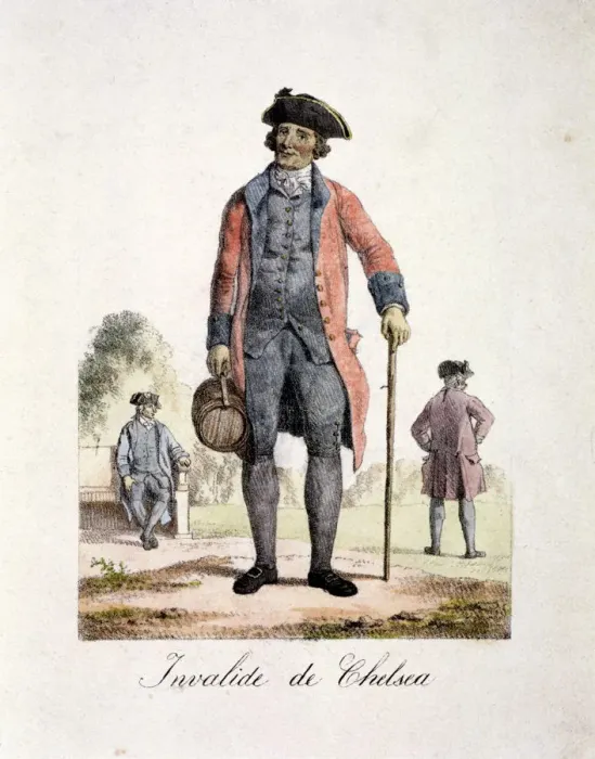 Framed Print : A Chelsea Pensioner, Chelsea, London, c1830 Framed Print : A Chelsea Pensioner, Chelsea, London, c1830
