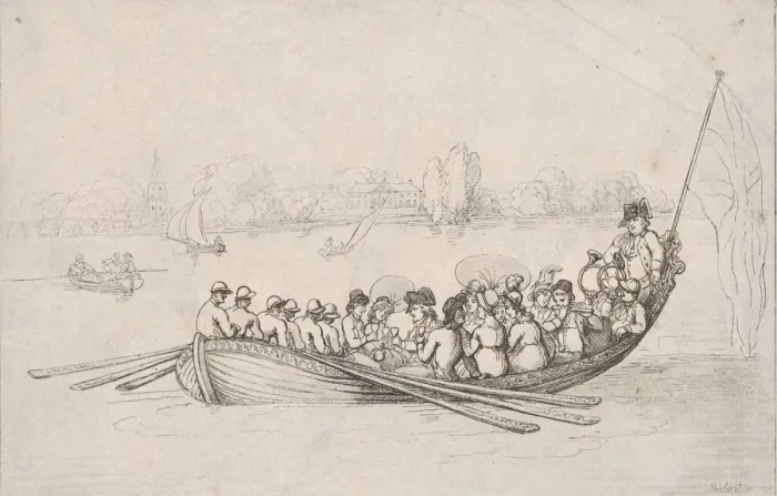 Framed Print : Chelsea Reach, 1799. 1799. Creator: Thomas Rowlandson Framed Print : Chelsea Reach, 1799. 1799. Creator: Thomas Rowlandson