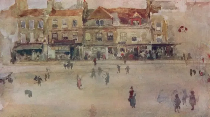 Framed Print : Chelsea Shops, c1855, (1904). Artist: James Abbott McNeill Whistler Framed Print : Chelsea Shops, c1855, (1904). Artist: James Abbott McNeill Whistler