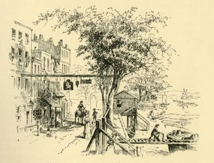 Framed Print : Chelsea at that time was a riverside village, (1907). Creator: Unknown Framed Print : Chelsea at that time was a riverside village, (1907). Creator: Unknown