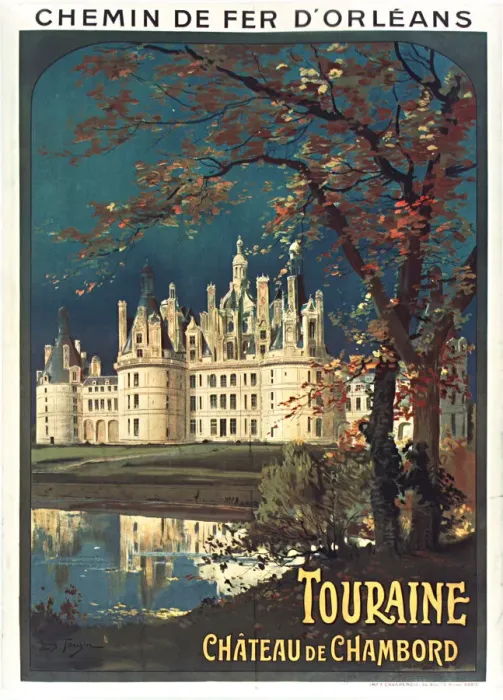 Framed Print : Chemin de fer d Orleans. Touraine, 1900s. Creator: Tauzin, Louis (1842-1915) Framed Print : Chemin de fer d Orleans. Touraine, 1900s. Creator: Tauzin, Louis (1842-1915)