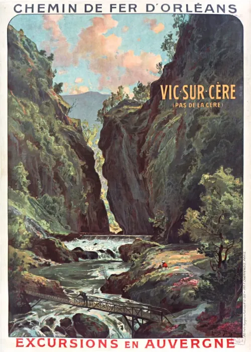 Framed Print : Chemin de fer d Orleans. Vic-sur-Cere, c. 1900-1910 Framed Print : Chemin de fer d Orleans. Vic-sur-Cere, c. 1900-1910