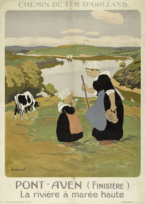 Framed Print : Chemin de fer d'Orléans. Pont-Aven (Finistère), 1914. Creator: Meunier, Henri Georges (1873-1922) Framed Print : Chemin de fer d'Orléans. Pont-Aven (Finistère), 1914. Creator: Meunier, Henri Georges (1873-1922)