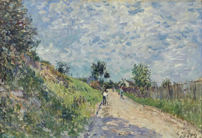 Framed Print : Chemin montant, 1870. Creator: Sisley, Alfred (1839-1899) Framed Print : Chemin montant, 1870. Creator: Sisley, Alfred (1839-1899)