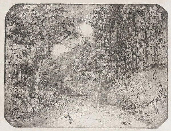 Chemin sous bois aPontoise, 1879. Creator: Camille Pissarro