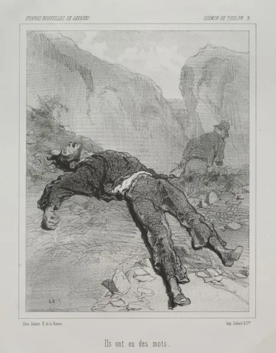 Framed Print : Chemin de Toulon. Creator: Paul Gavarni (French, 1804-1866) Framed Print : Chemin de Toulon. Creator: Paul Gavarni (French, 1804-1866)