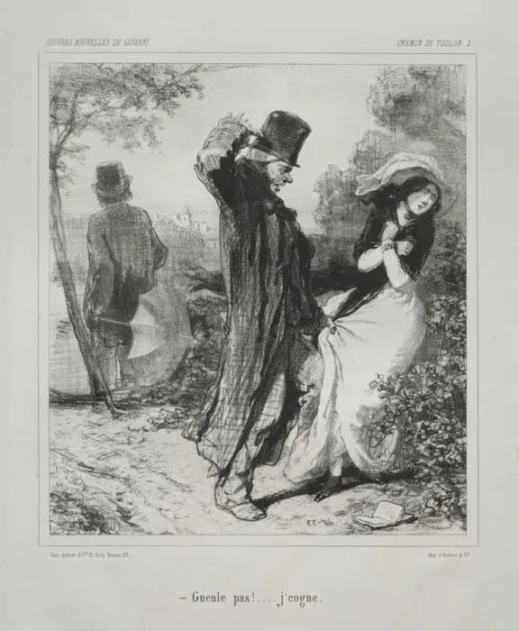Framed Print : Chemin de Toulon. Creator: Paul Gavarni (French, 1804-1866) Framed Print : Chemin de Toulon. Creator: Paul Gavarni (French, 1804-1866)