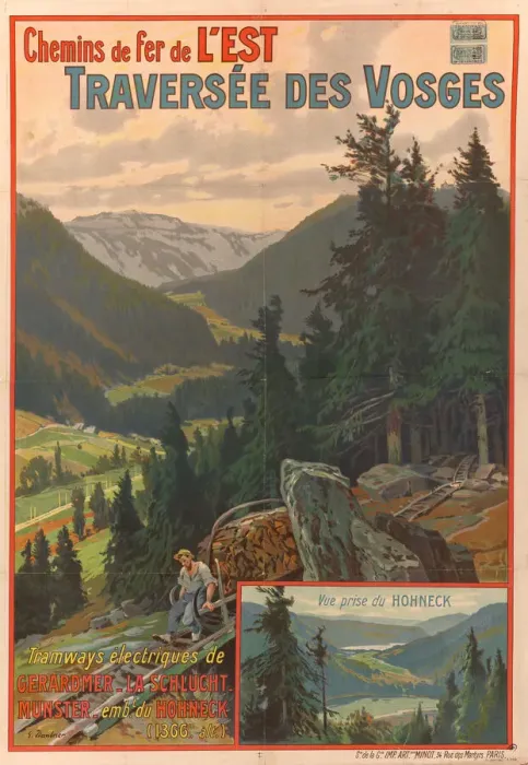 Framed Print : Chemins de fer de l Est. Traversee des Vosges, 1908 Framed Print : Chemins de fer de l Est. Traversee des Vosges, 1908