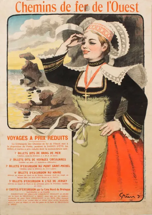Framed Print : Chemins de fer de l Ouest, 1901. Creator: Grün, Jules-Alexandre (1868-1938) Framed Print : Chemins de fer de l Ouest, 1901. Creator: Grün, Jules-Alexandre (1868-1938)
