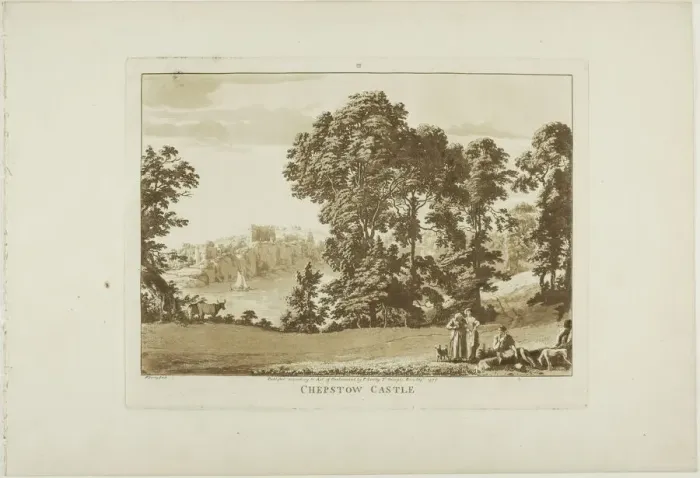 Framed Print : Chepstow Castle, 1776. Creator: Paul Sandby Framed Print : Chepstow Castle, 1776. Creator: Paul Sandby