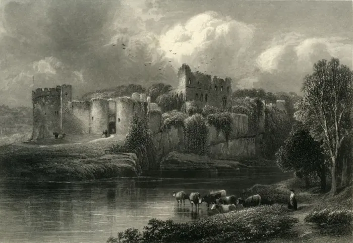 Framed Print : Chepstow Castle, c1870 Framed Print : Chepstow Castle, c1870