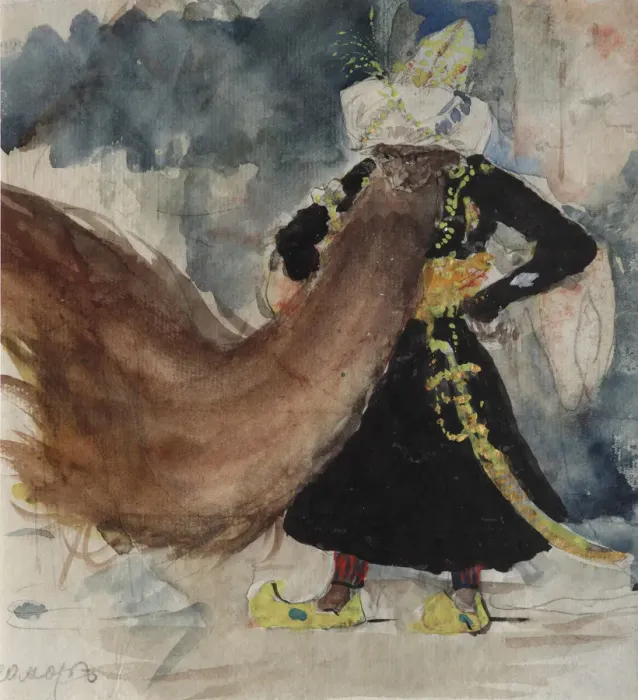 Framed Print : Chernomor. Costume design for the opera Ruslan and Lyudmila by M. Glinka. Artist: Serov, Valentin Alexandrovich (1865-1911) Framed Print : Chernomor. Costume design for the opera Ruslan and Lyudmila by M. Glinka. Artist: Serov, Valentin Alexandrovich (1865-1911)