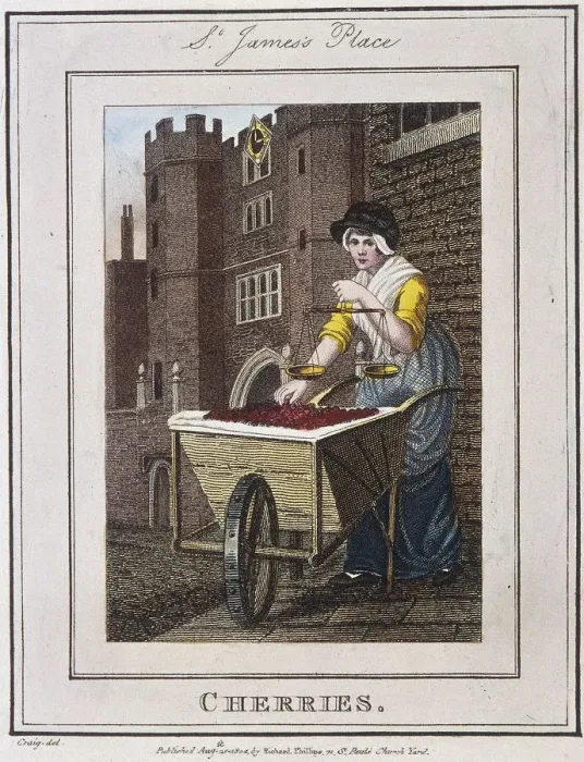 Framed Print : Cherries, Cries of London, 1804 Framed Print : Cherries, Cries of London, 1804