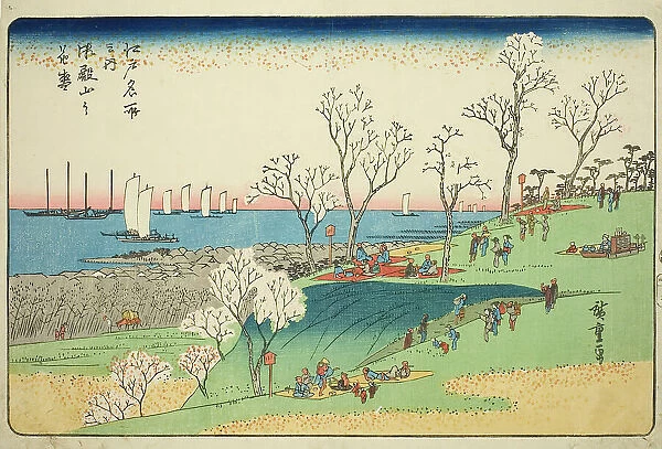 Cherry Blossoms in Full Bloom at Goten Hill (Gotenyama no hanazakari), from the series... c1832 / 34. Creator: Ando Hiroshige
