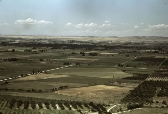 Framed Print : Cherry orchards and farming land, Emmett, Idaho, 1941. Creator: Russell Lee Framed Print : Cherry orchards and farming land, Emmett, Idaho, 1941. Creator: Russell Lee