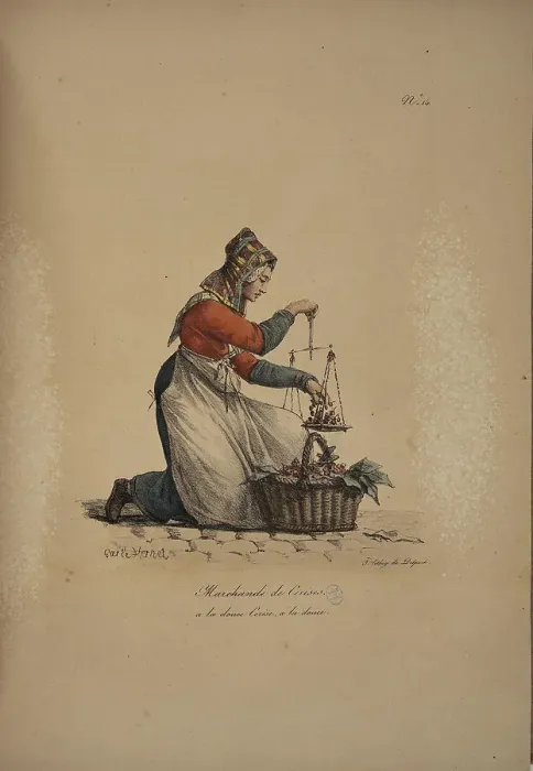 Framed Print : Cherry Seller. From the Series Cris de Paris (The Cries of Paris), 1815. Creator: Vernet, Carle (1758-1836). Cherry Seller. From the Series Cris de Paris (The Cries of Paris), 1815. Creator: Vernet, Carle (1758-1836) Framed Print : Cherry Seller. From the Series Cris de Paris (The Cries of Paris), 1815. Creator: Vernet, Carle (1758-1836). Cherry Seller. From the Series Cris de Paris (The Cries of Paris), 1815. Creator: Vernet, Carle (1758-1836)