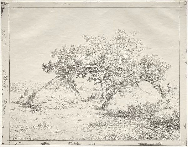 Cherry Tree at Blau. Creator: Theodore Rousseau (French, 1812-1867)