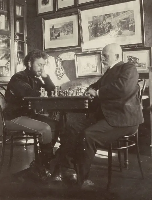 Framed Print : Chess game, 1909. Creator: Unknown Framed Print : Chess game, 1909. Creator: Unknown