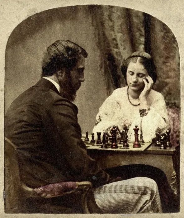 Framed Print : The Chess Players