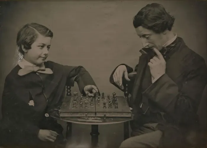 Framed Print : Chess Players, 1850s. Creator: Unknown Framed Print : Chess Players, 1850s. Creator: Unknown
