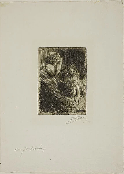 Chess-Players, 1891. Creator: Anders Leonard Zorn