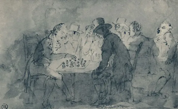 Framed Print : The Chess Players, 1948. Artist: Thomas Rowlandson Framed Print : The Chess Players, 1948. Artist: Thomas Rowlandson