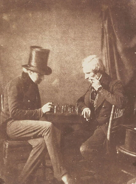 The Chess Players, ca. 1845. Creator: Likely by Antoine-Francois-Jean Claudet