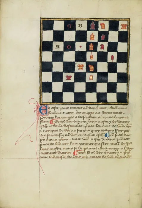 Framed Print : Chess Problem, late 14th century. Creator: Unknown Framed Print : Chess Problem, late 14th century. Creator: Unknown
