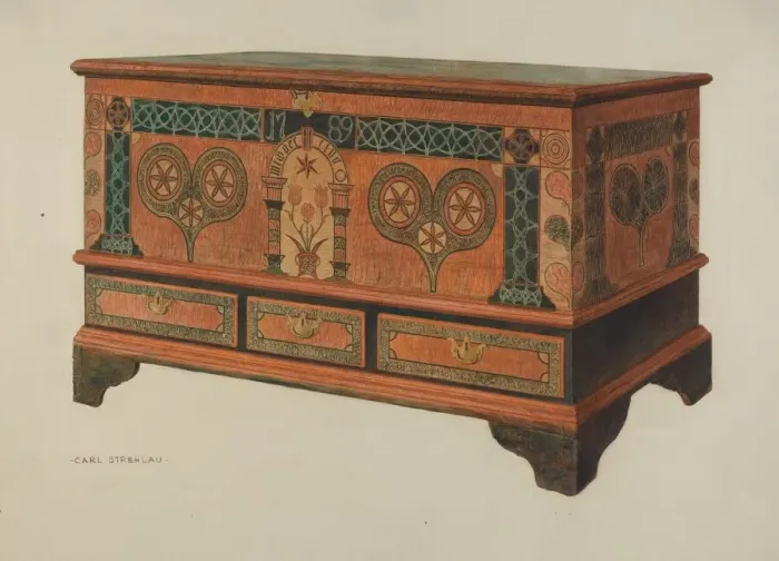 Framed Print : Chest, 1935 / 1942. Creator: Carl Strehlau Framed Print : Chest, 1935 / 1942. Creator: Carl Strehlau