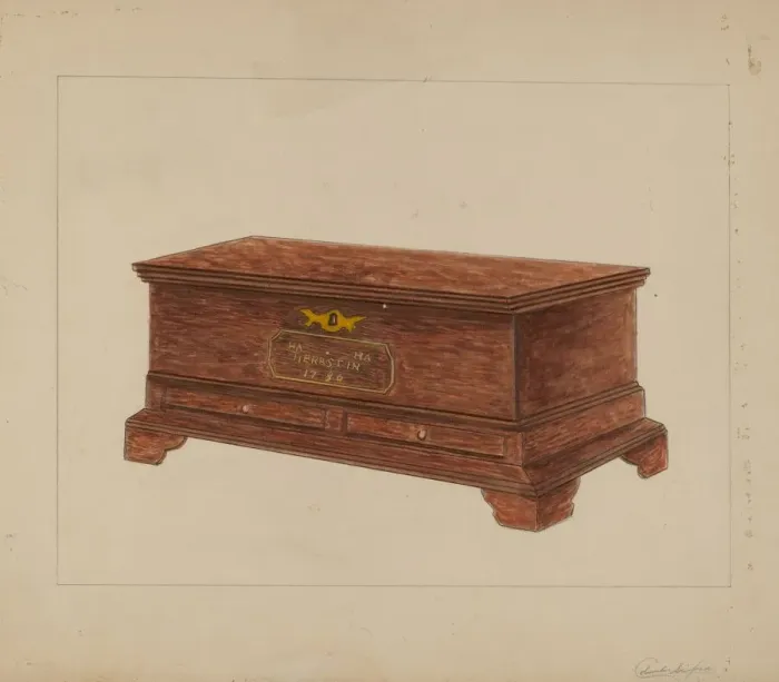 Framed Print : Chest, 1935 / 1942. Creator: Columbus Simpson Framed Print : Chest, 1935 / 1942. Creator: Columbus Simpson