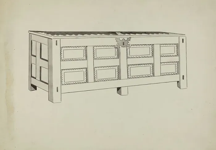 Framed Print : Chest, 1935 / 1942. Creator: J.Henry Marley Framed Print : Chest, 1935 / 1942. Creator: J.Henry Marley
