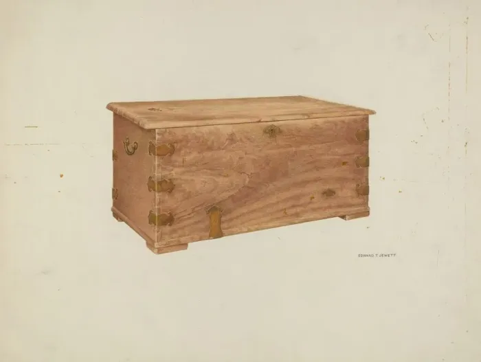 Framed Print : Chest, 1937. Creator: Edward Jewett Framed Print : Chest, 1937. Creator: Edward Jewett