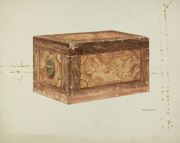 Framed Print : Chest, 1940. Creator: Edith Towner Framed Print : Chest, 1940. Creator: Edith Towner