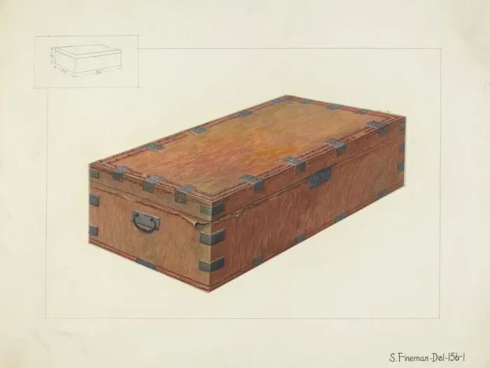 Framed Print : Chest, c. 1936. Creator: Samuel Fineman Framed Print : Chest, c. 1936. Creator: Samuel Fineman