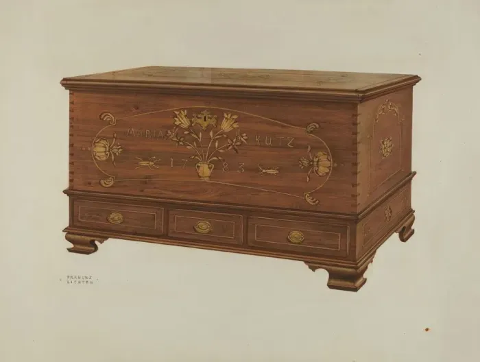 Framed Print : Chest, c. 1938. Creator: Frances Lichten Framed Print : Chest, c. 1938. Creator: Frances Lichten