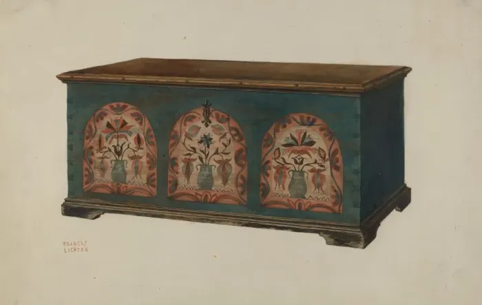 Framed Print : Chest, c. 1938. Creator: Frances Lichten Framed Print : Chest, c. 1938. Creator: Frances Lichten