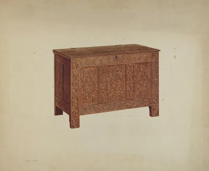 Framed Print : Chest, c. 1938. Creator: John Dana Framed Print : Chest, c. 1938. Creator: John Dana