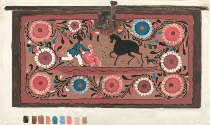 Framed Print : Chest, c. 1938. Creator: Marjery Parish Framed Print : Chest, c. 1938. Creator: Marjery Parish