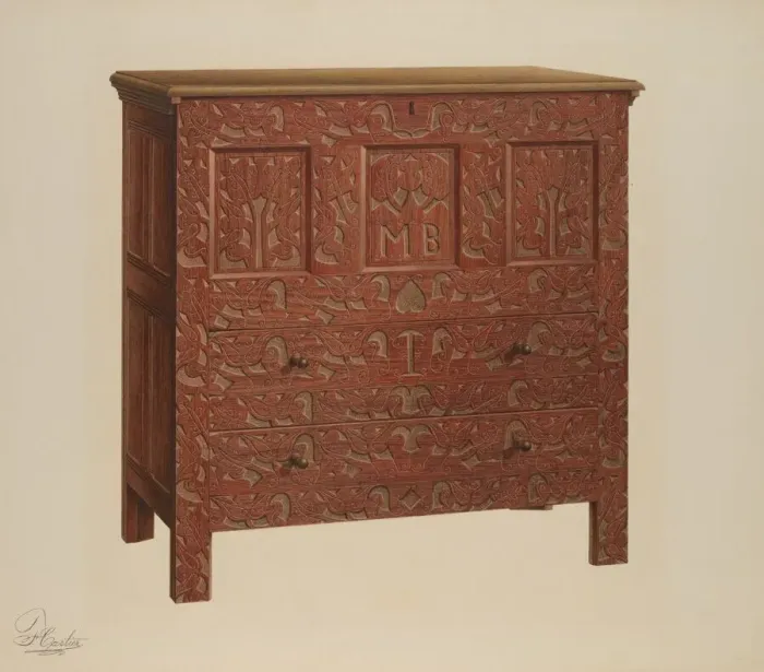 Framed Print : Chest, c. 1939. Creator: Ferdinand Cartier Framed Print : Chest, c. 1939. Creator: Ferdinand Cartier