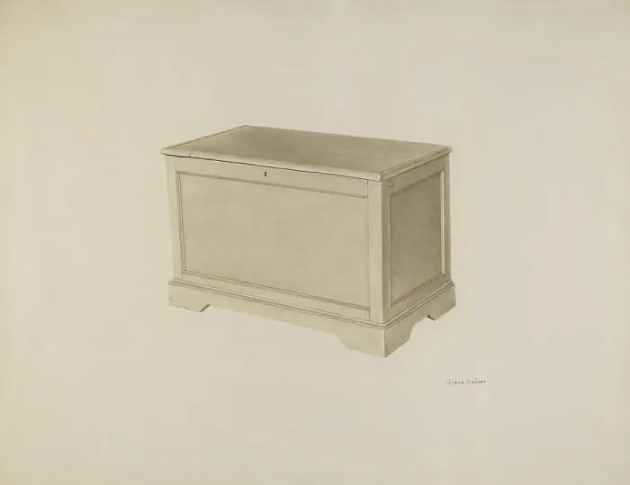 Framed Print : Chest, c. 1939. Creator: Grace Bolser Framed Print : Chest, c. 1939. Creator: Grace Bolser